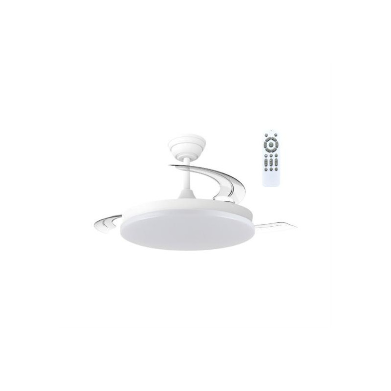 Ventilador LED aspas retráctiles Milky Eco 48W 528