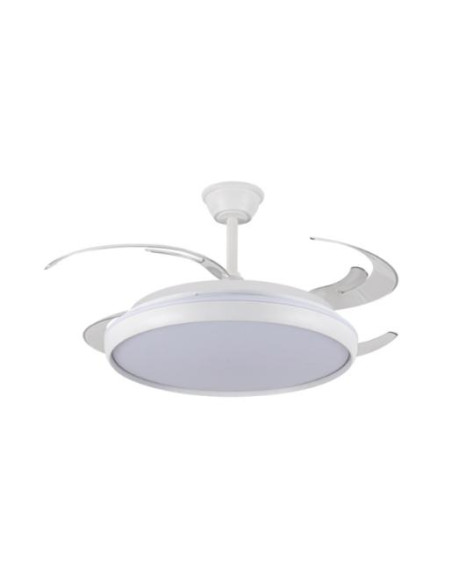 Ventilador LED aspas retráctiles Charly L 80W 8800