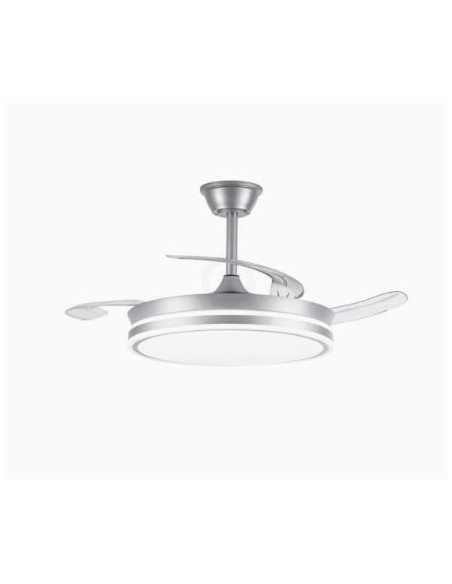 Ventilador LED aspas retráctiles Evo Níquel 72W 79