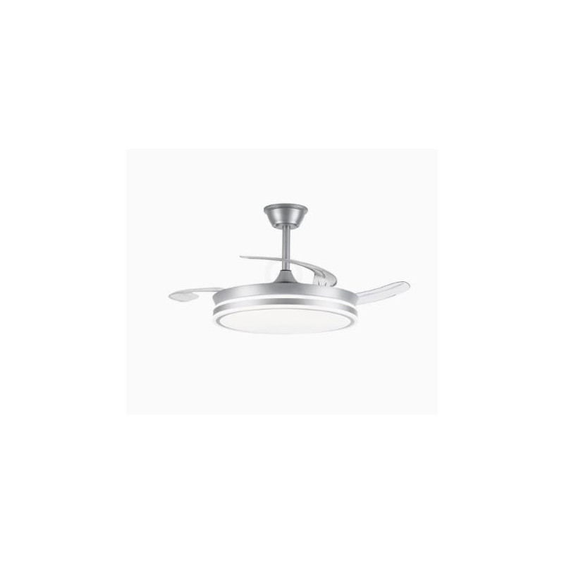 Ventilador LED aspas retráctiles Evo Níquel 72W 79