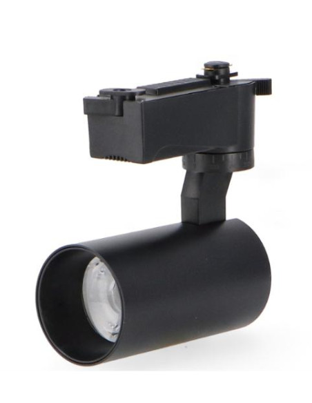 Foco Led Para Carril Negro Berna 12W Monofásico Cc