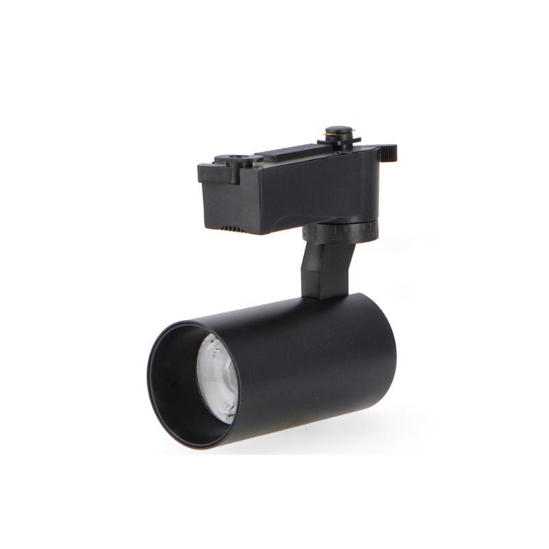 Foco Led Para Carril Negro Berna 12W Monofásico Cc