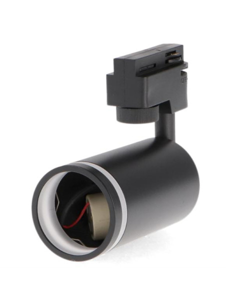 FOCO CARRIL MONOFASICO GU10 NEGRO