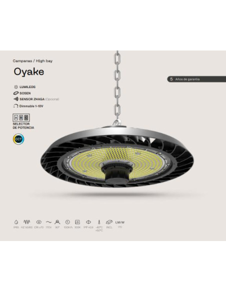 CAMPANA OYAKE POTENCIA SELECCIONABLE 100/150/200W 