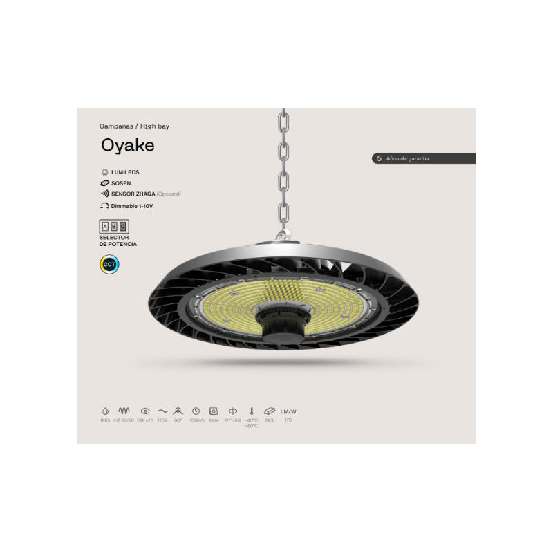 CAMPANA OYAKE POTENCIA SELECCIONABLE 100/150/200W 