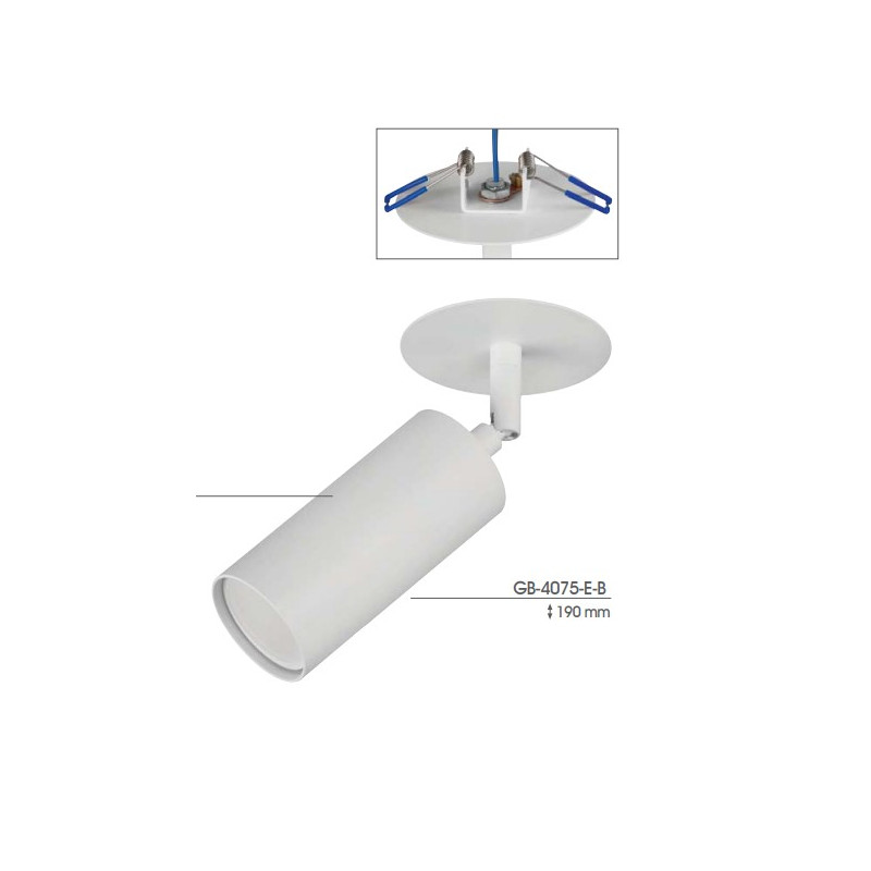 APLIQUE LECTOR GU-10 BLANCO EMPOTRABLE