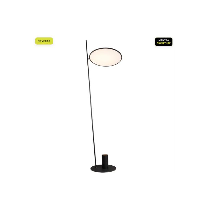 Zenith pie de salon led 20w 2700k  1/2 metal bas