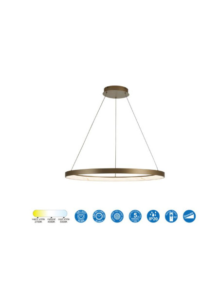 Kiroro  lámpara led 58w champán cct 2700k-5000k