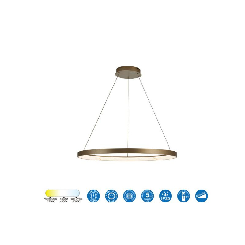 Kiroro  lámpara led 58w champán cct 2700k-5000k