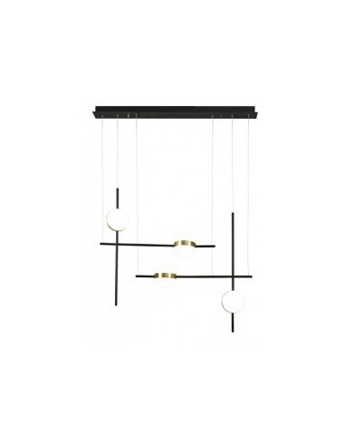 CUBA LÁMPARA LINEAL LED 32W ORO/NEGRO