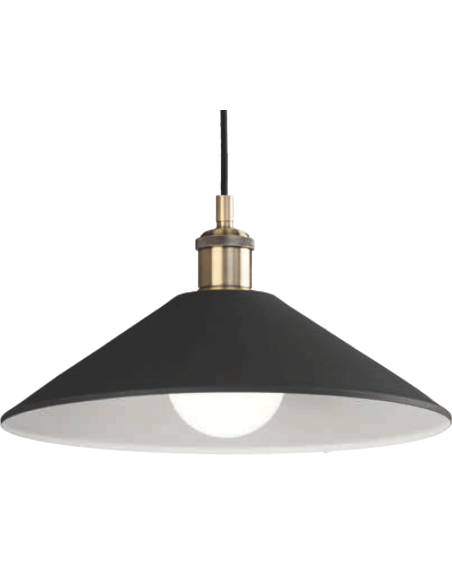 COLGANTE METAL NEGRO CUERO