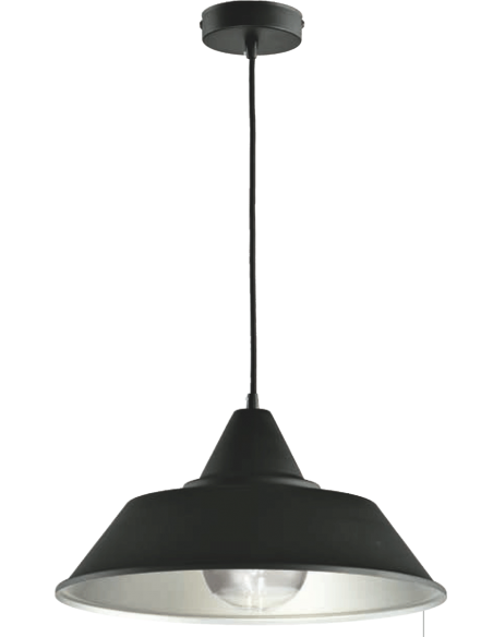 COLGANTE METAL NEGRO PLATA