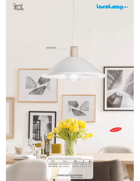 COLGANTE METAL BLANCO MADERA 2