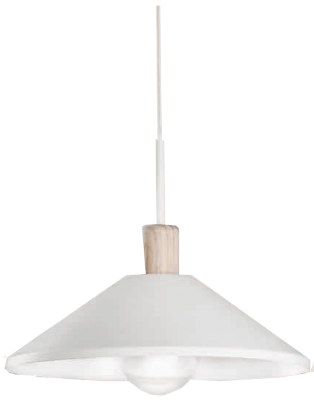 COLGANTE METAL BLANCO MADERA