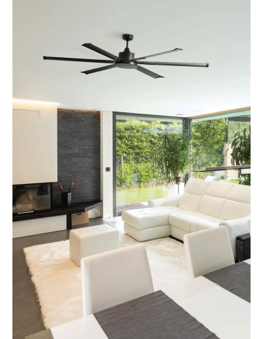 ALBATROSS DC VENTILADOR CON LUZ CROMO...