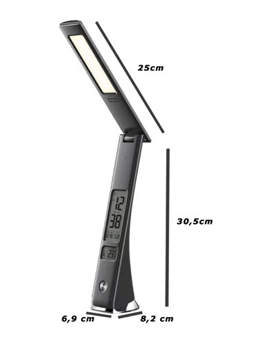 FLEXO NEGRO REGULABLE CON BATERIA