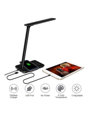 FLEXO NEGRO INALAMBRICO CON BATERIA+USB