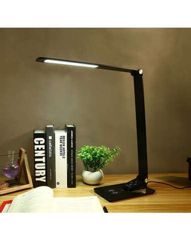 FLEXO 7W NEGRO HORA Y TEMPERATURA CCT