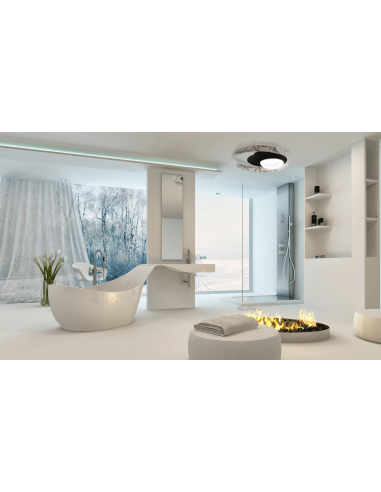 AILA PLAFON 24W BLANCO Y NEGRO 60CM