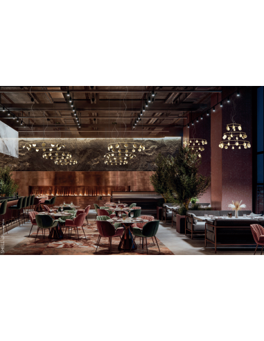 SHELL LÁMPARA LED 40W MEDIANA ORO