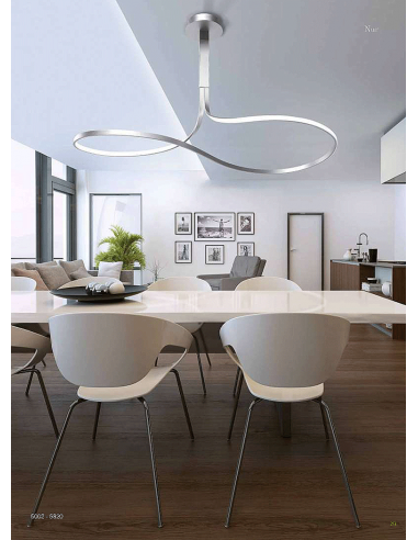 NUR LÁMPARA DISEÑO LED 40W PLATA...