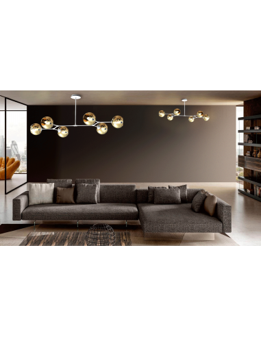 SARA LAMPARA 3 LUCES E14 CROMO +...