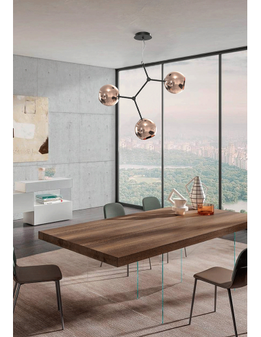 SARA LAMPARA 3 LUCES E14 CROMO +...