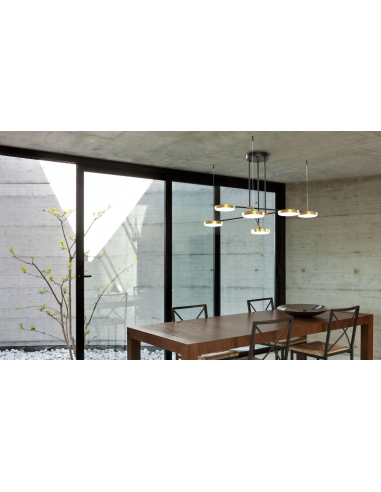 ADAM LAMPARA DISEÑO 6 LUCES 36W NEGRO...