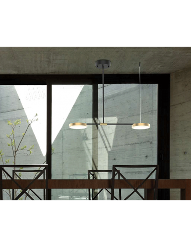 ADAM LAMPARA DISEÑO 2 LUCES 12W NEGRO...