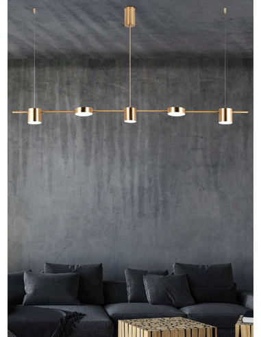 EMMA LAMPARA LINEAL 4 LUCES 36W NEGRA...