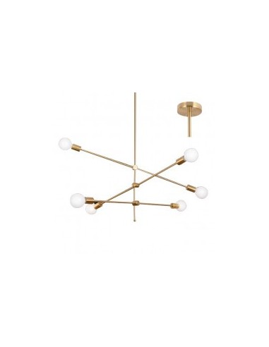 ANNA LAMPARA 6 LUCES E27 ORO