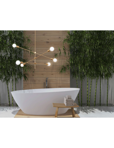 ANNA LAMPARA 6 LUCES E27 ORO