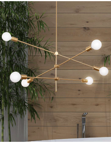 ANNA APLIQUE 1 LUZ E27 ORO