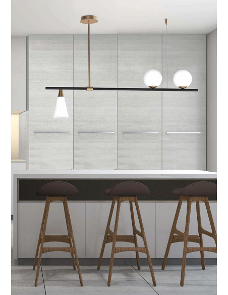 MIKADO LAMPARA 3 LUCES ORO...