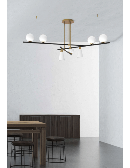 MIKADO LAMPARA 6+2 LUCES...