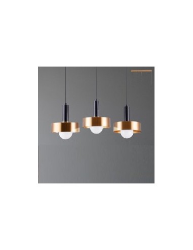 CAMILLA COLGANTE LINEAL 3 LUCES COBRE