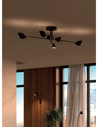 CAPUCCINA PLAFON DISEÑO 44.5 W NEGRO...