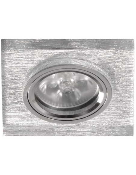 EMPOTRABLE CRISTAL TRANSPARENTE FONDO ALUMINIO