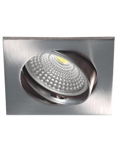 EMPOTRABLE CUADRADO GU10 NIQUEL SATINADO 