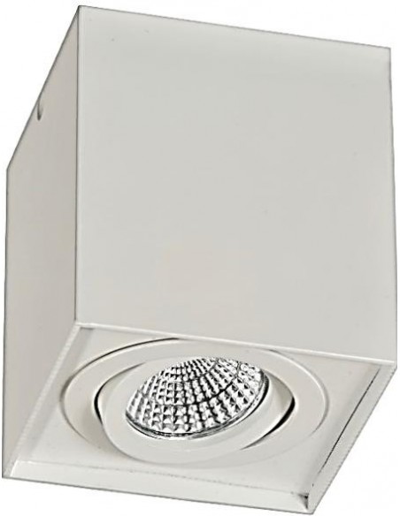 CUBO ALUMINIO BLANCO BASCULANTE SUPERFICIE GU10