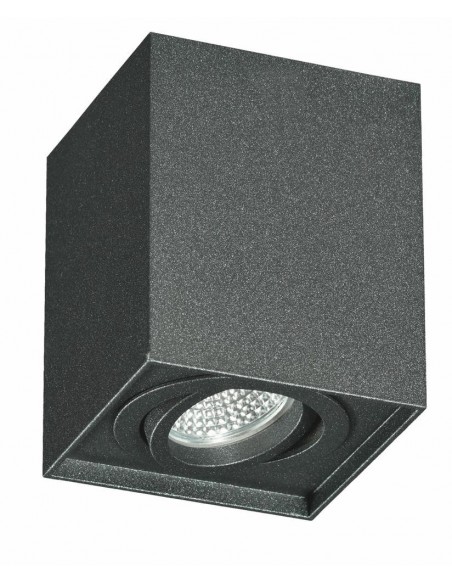 CUBO ALUMINIO GRAFITO BASCULANTE SUPERFICIE GU10