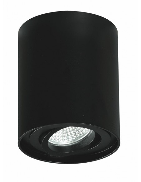 CILINDRO SUPERFICIE REDONDO BASCULANTE NEGRO GU10