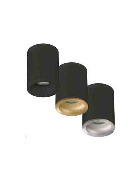 FOCO DE SUPERFICIE NEGRO/ORO 1xGU10 IP65