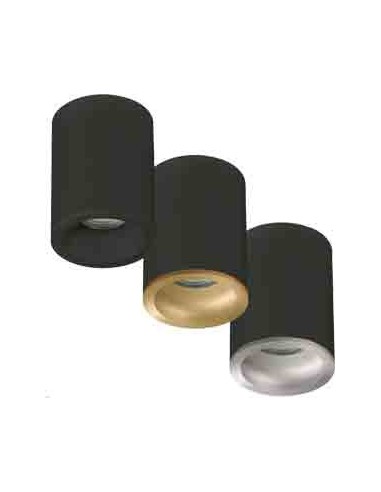 FOCO DE SUPERFICIE NEGRO/ORO 1xGU10 IP65