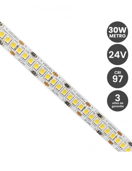 TIRA LED 24V 30W/M 240 LED ALTA LUM  6000K