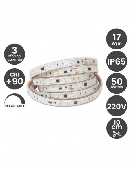 TIRA LED 17W  230V  REGULABLE 3000ºK 1730lm