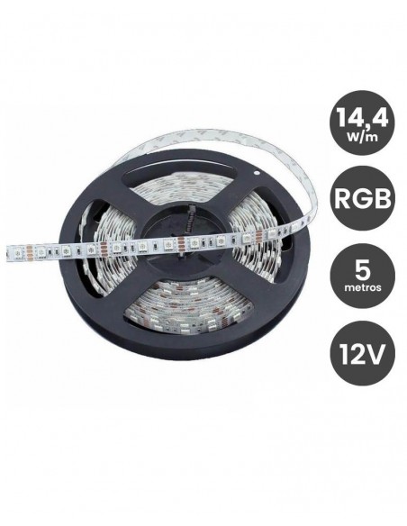 TIRA LED 14 4W/M 5M IP20 12V RGB 