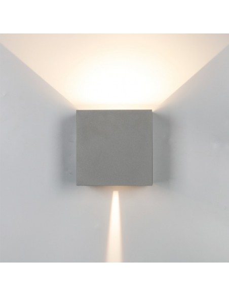 DAVOS XL APLIQUE EXTERIOR LED* 2*10W 4000K GRIS