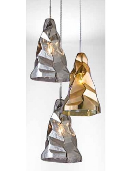 PLAFON 3 LUCES ALTURAS CROMO ORO