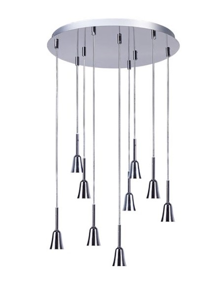 CARDIFF PLAFON 9 LUCES G9 CROMO METAL 41cmx120cm